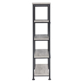 Analiese 4-shelf Bookcase Grey Driftwood 801546