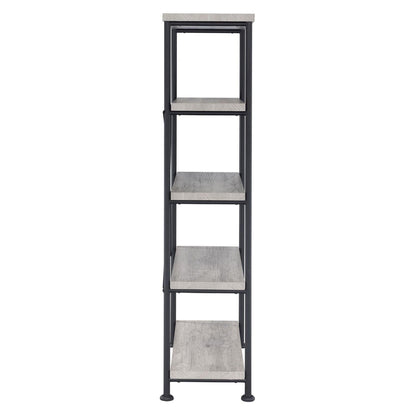 Analiese 4-shelf Bookcase Grey Driftwood 801546