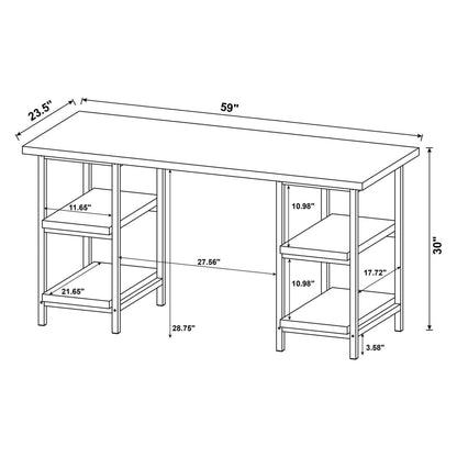 Kemper 4-shelf Writing Desk Salvaged Cabin 801551