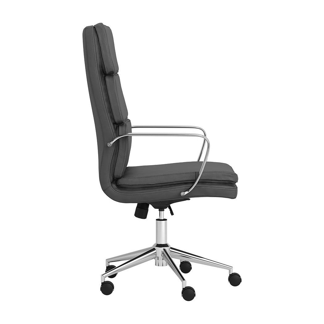 Ximena High Back Upholstered Office Chair Grey 801745