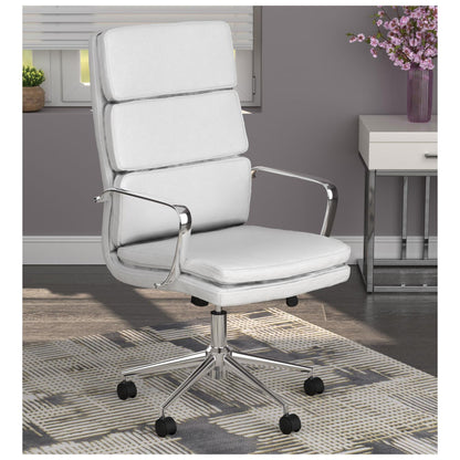 Ximena High Back Upholstered Office Chair White 801746