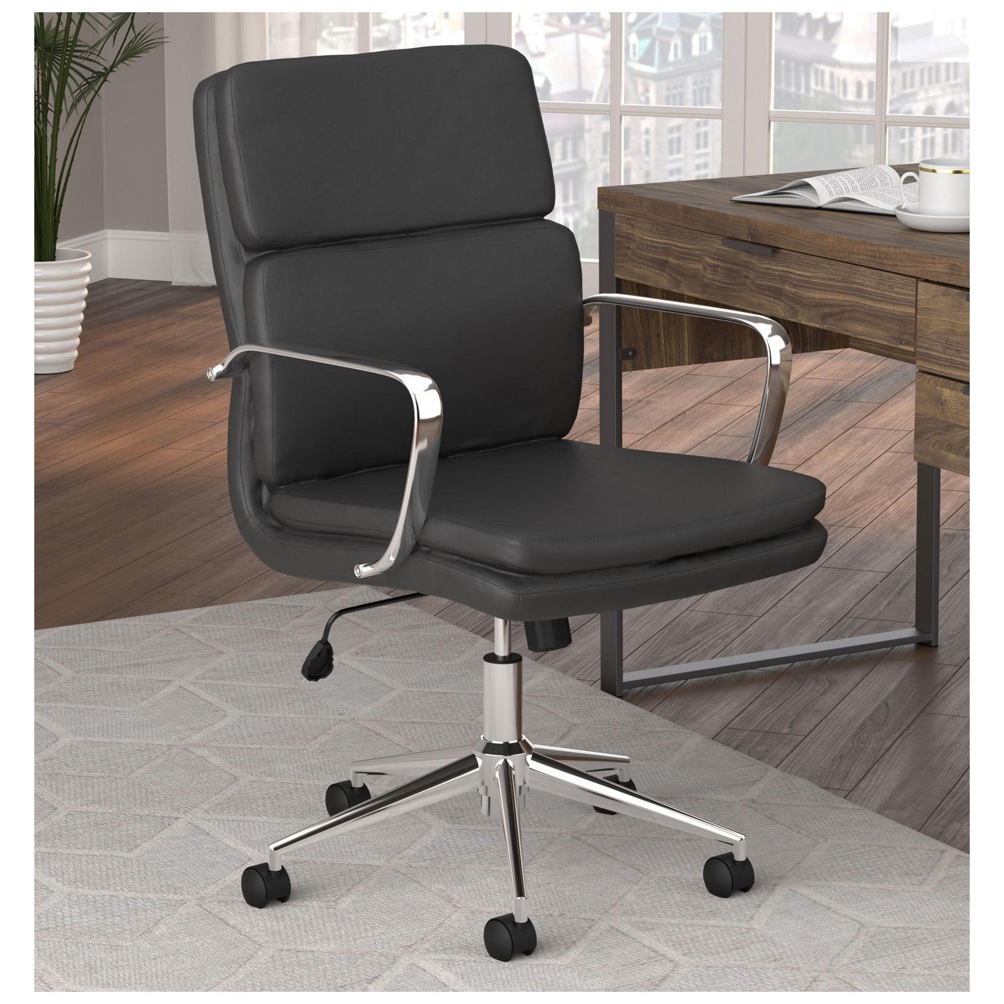 Ximena Standard Back Upholstered Office Chair Black 801765