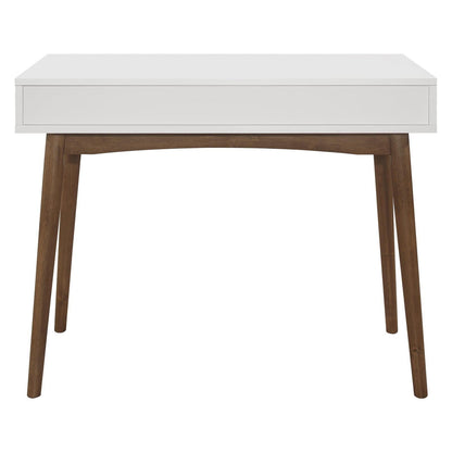 Bradenton 1-drawer Writing Desk White and Walnut 801931