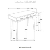 Bradenton 1-drawer Writing Desk White and Walnut 801931