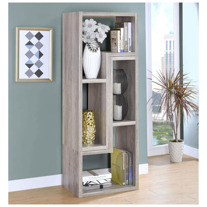 Velma Convertable Bookcase and TV Console Grey Driftwood 802330