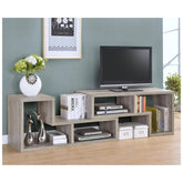 Velma Convertable Bookcase and TV Console Grey Driftwood 802330