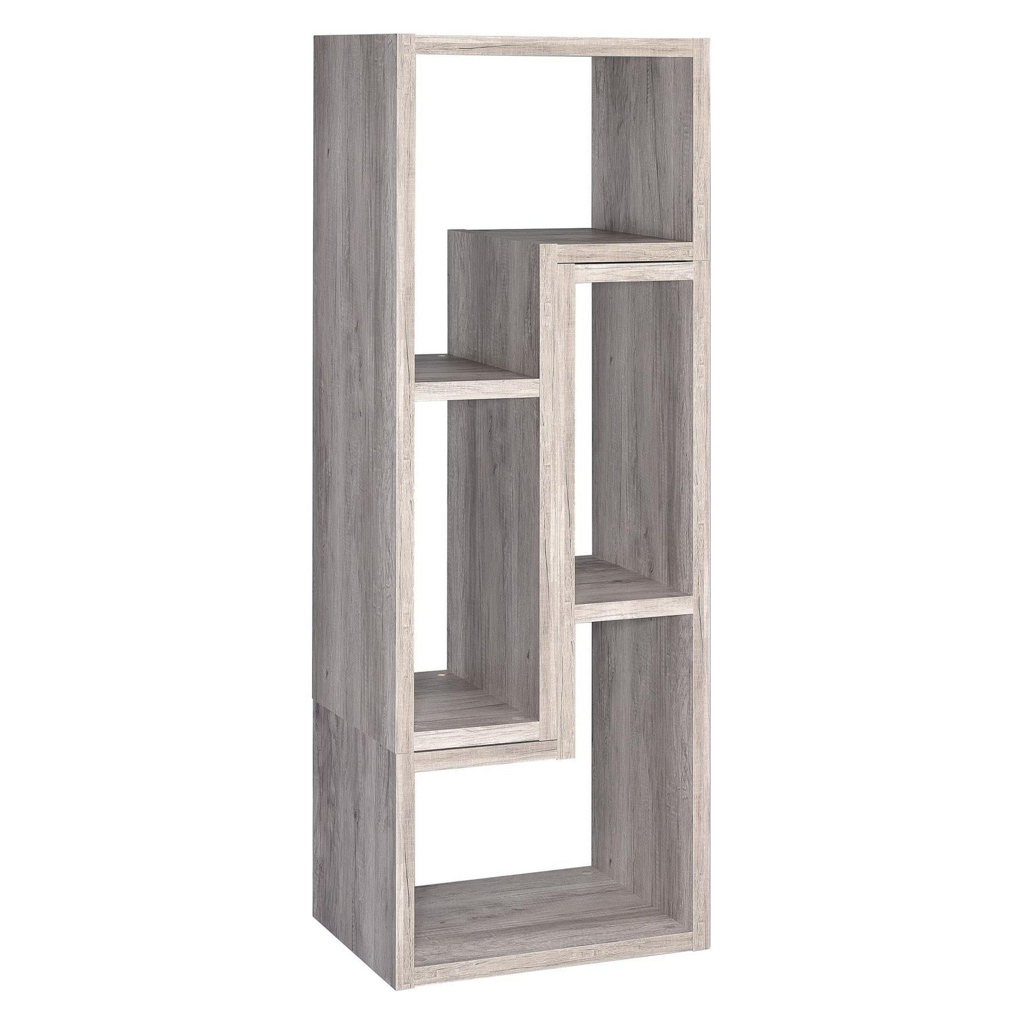 Velma Convertable Bookcase and TV Console Grey Driftwood 802330