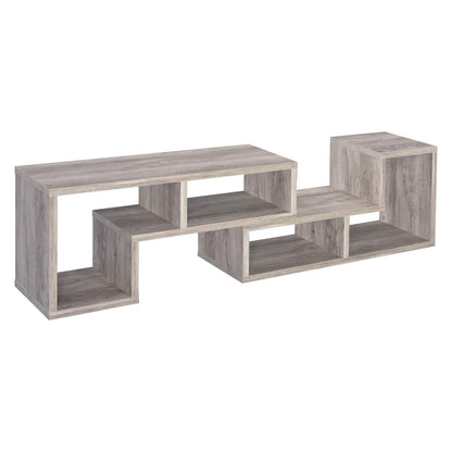 Velma Convertable Bookcase and TV Console Grey Driftwood 802330