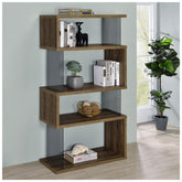 Emelle 4-shelf Bookcase with Glass Panels 802339