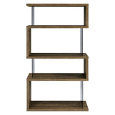 Emelle 4-shelf Bookcase with Glass Panels 802339