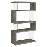 Emelle 4-shelf Bookcase with Glass Panels 802340