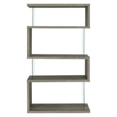 Emelle 4-shelf Bookcase with Glass Panels 802340