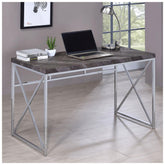 Grimma Writing Desk Rustic Grey Herringbone 802611