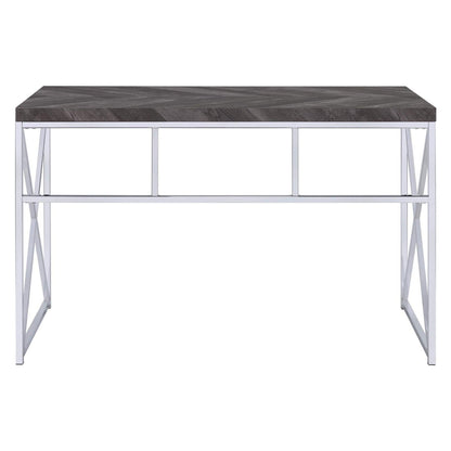 Grimma Writing Desk Rustic Grey Herringbone 802611