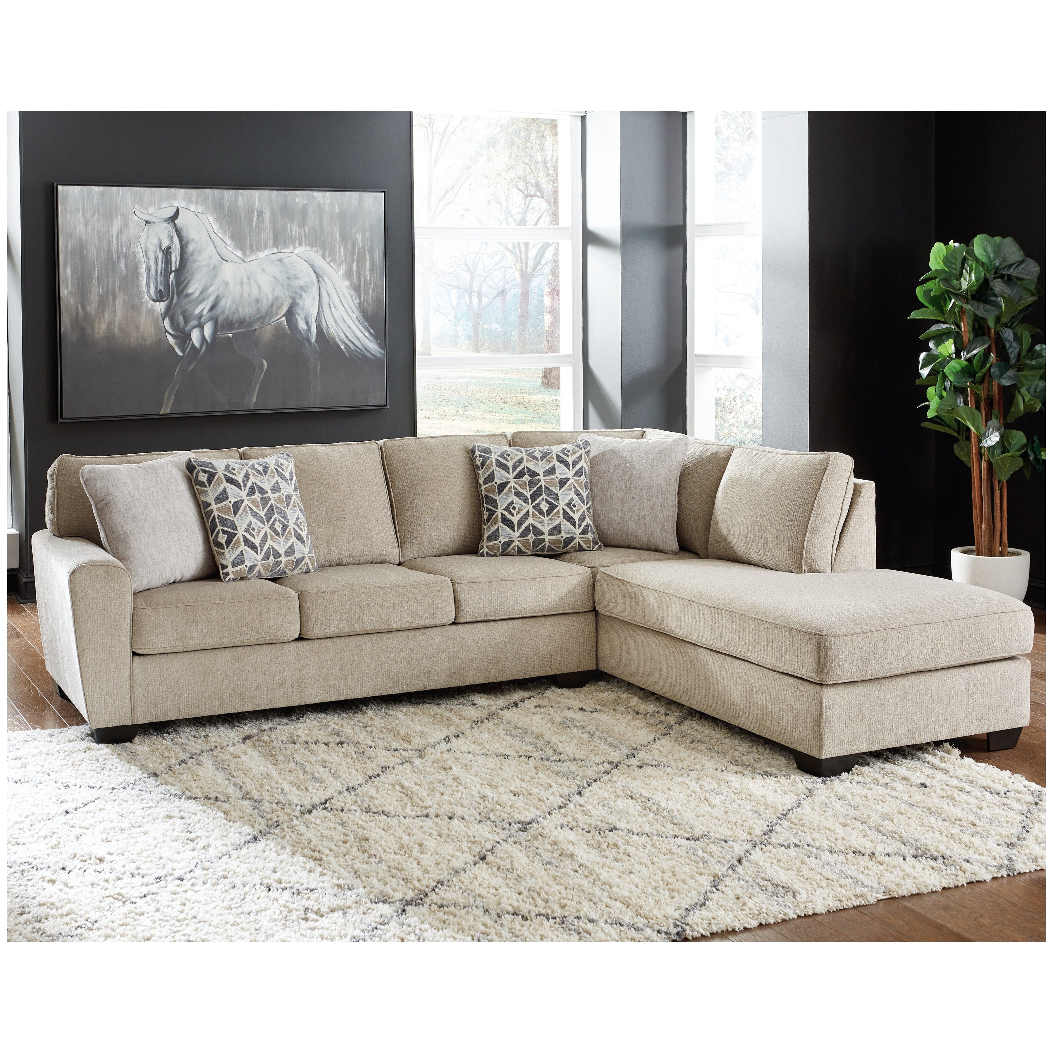 Decelle 2-Piece Sectional with Chaise Ash-80305S2