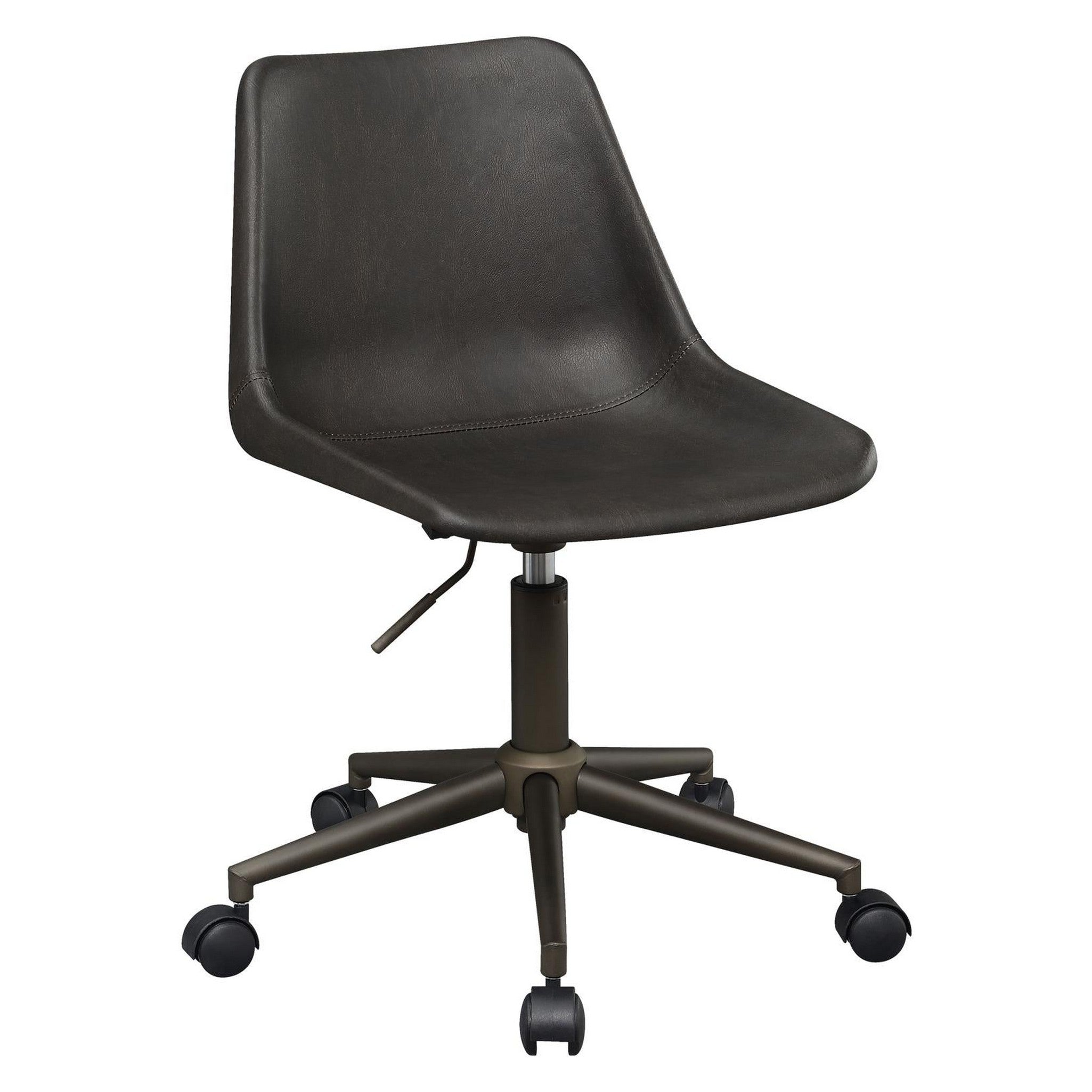 Carnell Adjustable Height Office Chair with Casters Brown and Rustic Taupe 803378