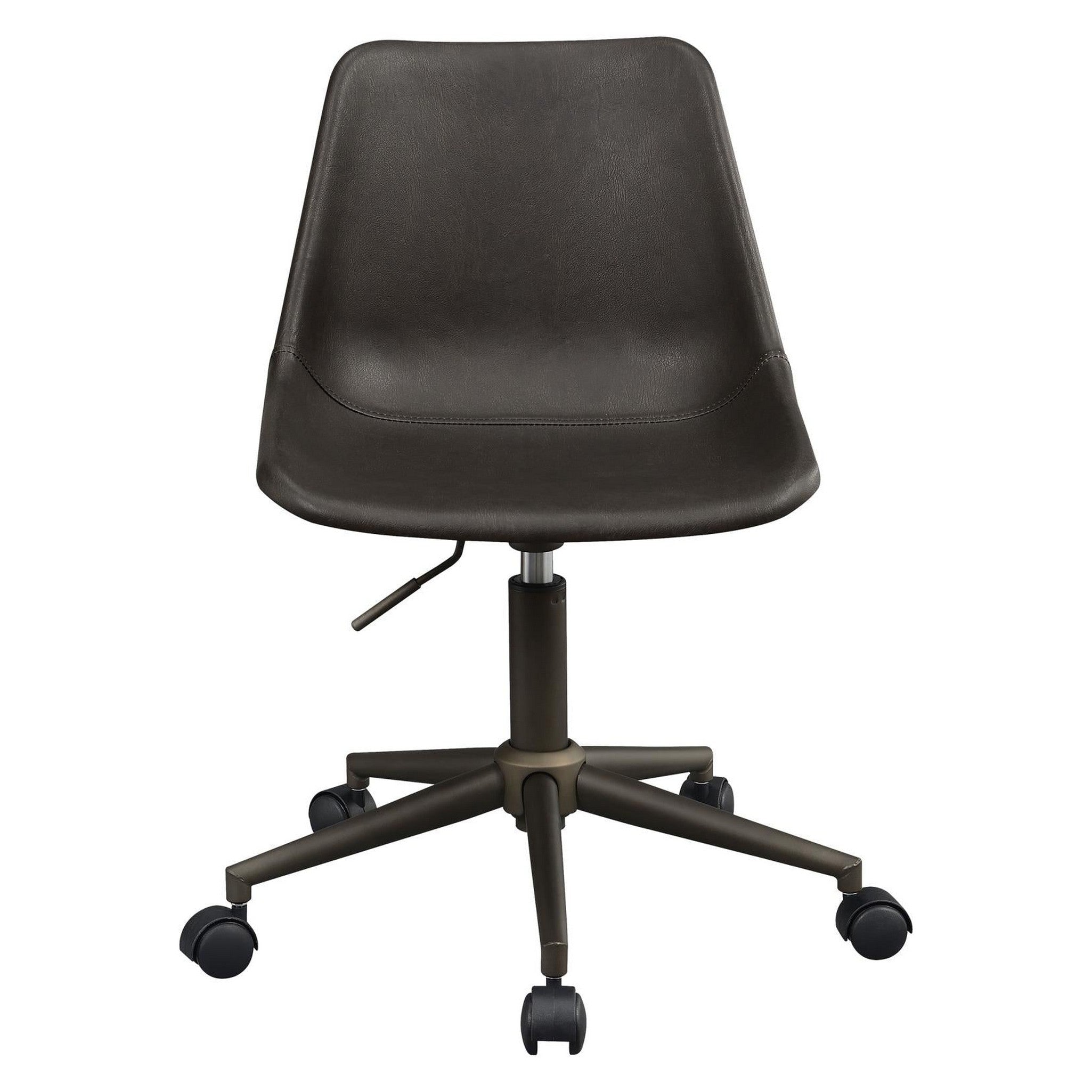 Carnell Adjustable Height Office Chair with Casters Brown and Rustic Taupe 803378