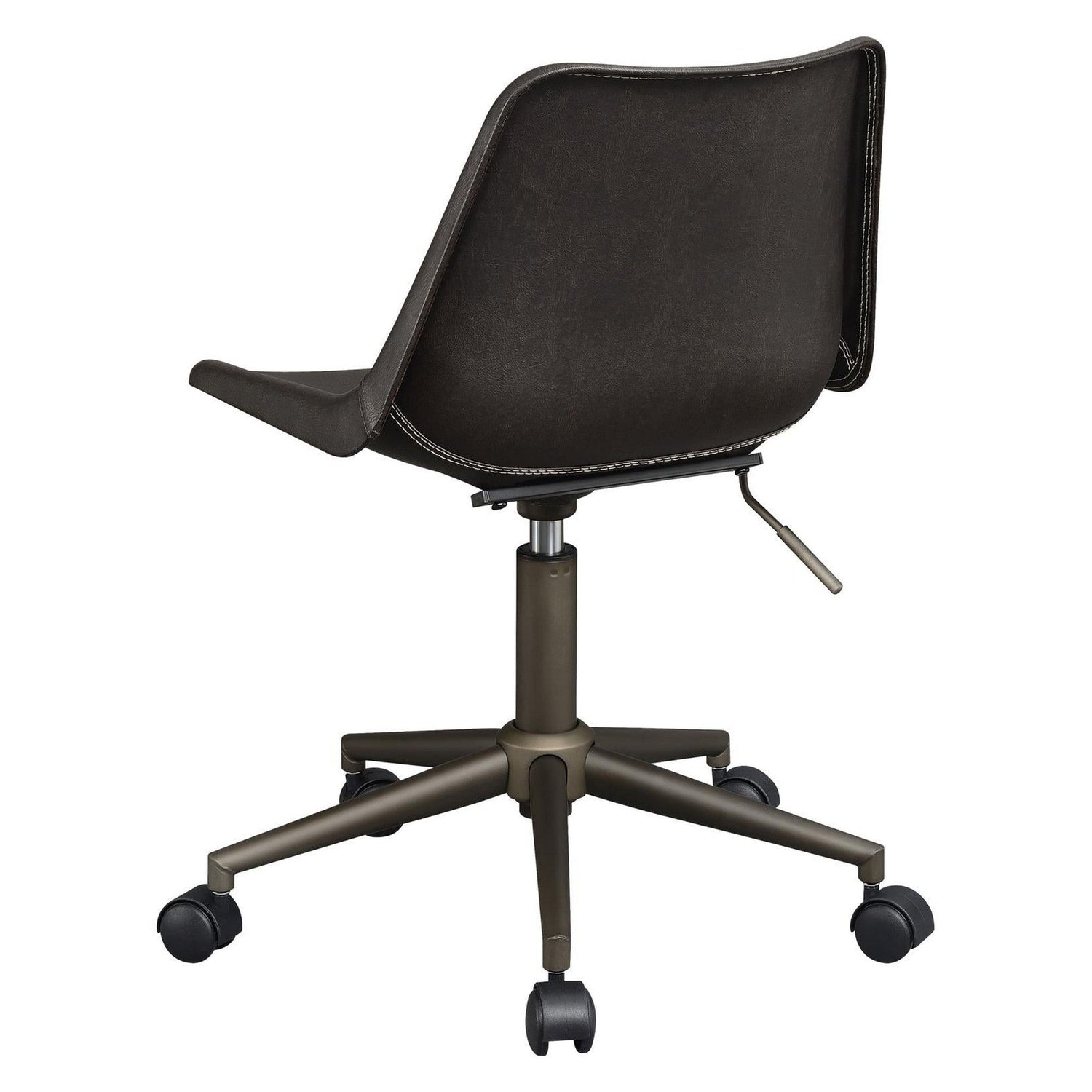 Carnell Adjustable Height Office Chair with Casters Brown and Rustic Taupe 803378