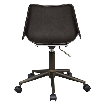 Carnell Adjustable Height Office Chair with Casters Brown and Rustic Taupe 803378