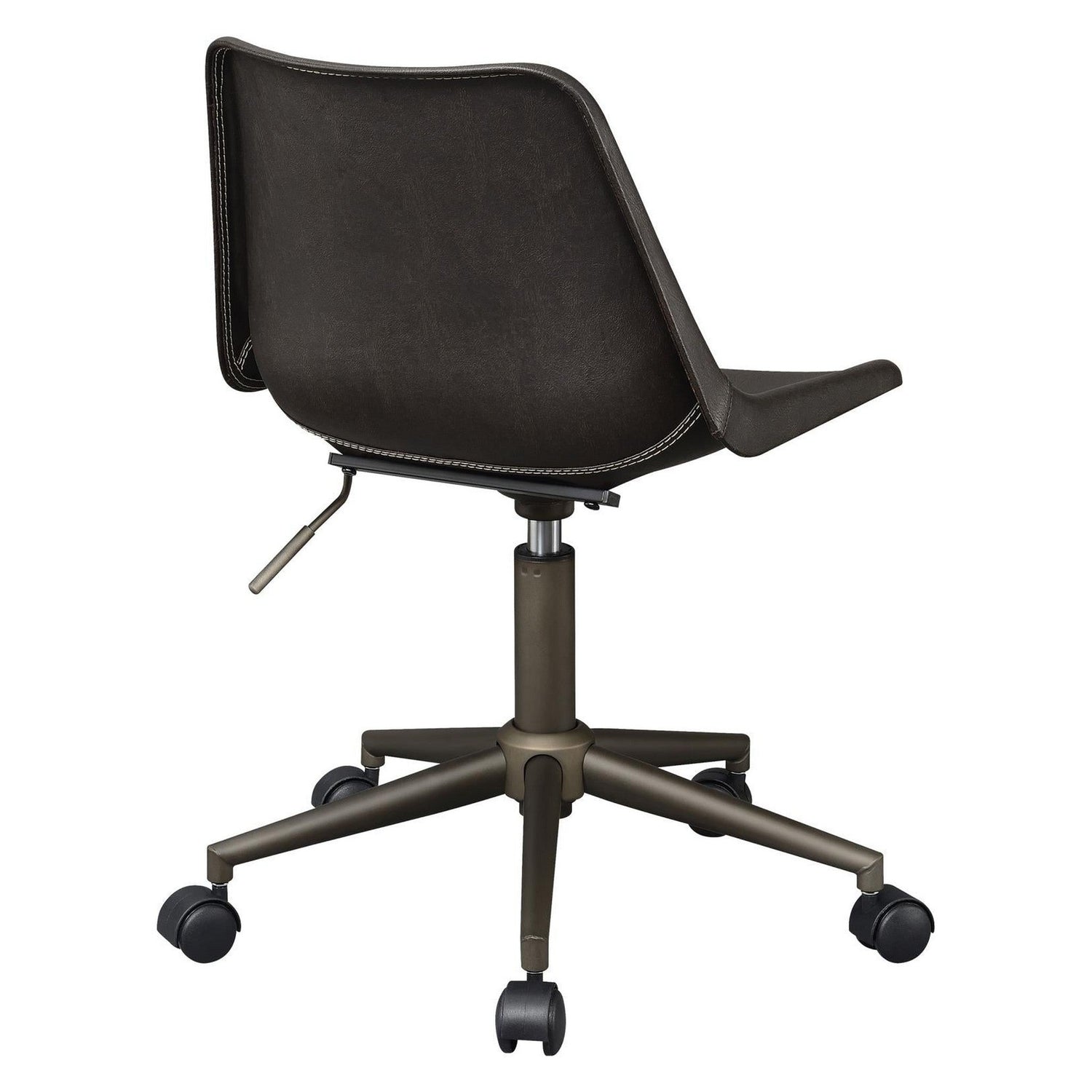 Carnell Adjustable Height Office Chair with Casters Brown and Rustic Taupe 803378