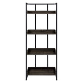 Ember 4-shelf Bookcase Dark Oak and Sandy Black 803412