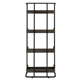 Ember 4-shelf Bookcase Dark Oak and Sandy Black 803412