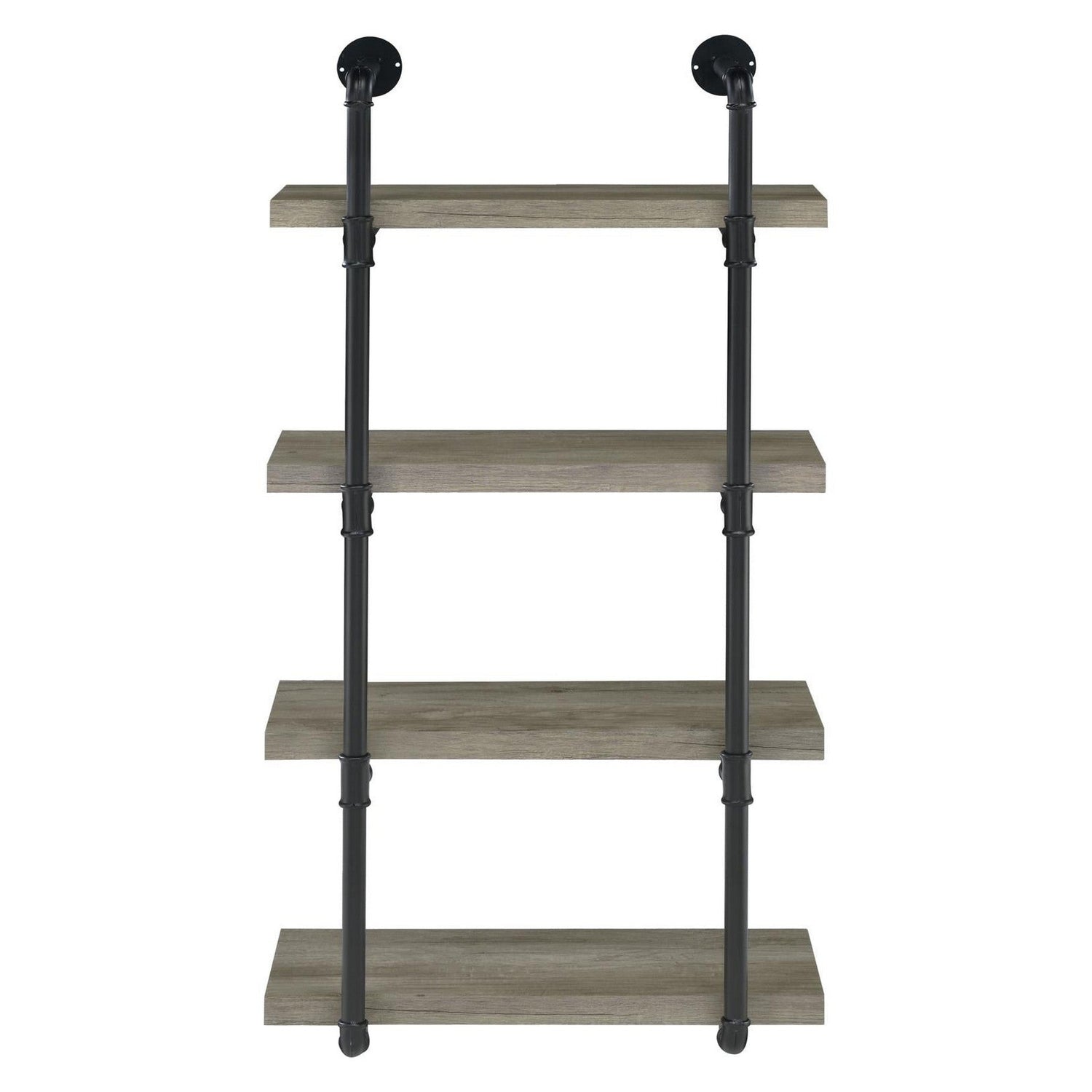 Elmcrest 24-inch Wall Shelf Black and Grey Driftwood 804416