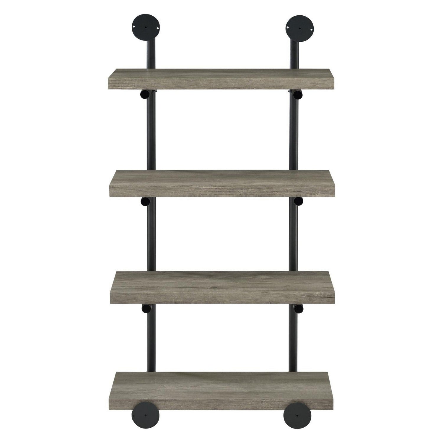 Elmcrest 24-inch Wall Shelf Black and Grey Driftwood 804416