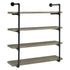 Elmcrest 40-inch Wall Shelf Black and Grey Driftwood 804427