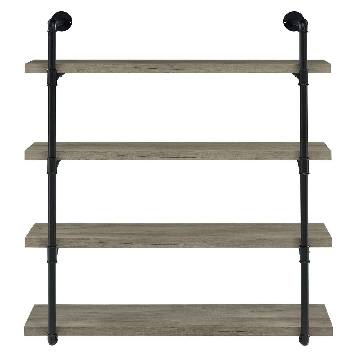 Elmcrest 40-inch Wall Shelf Black and Grey Driftwood 804427