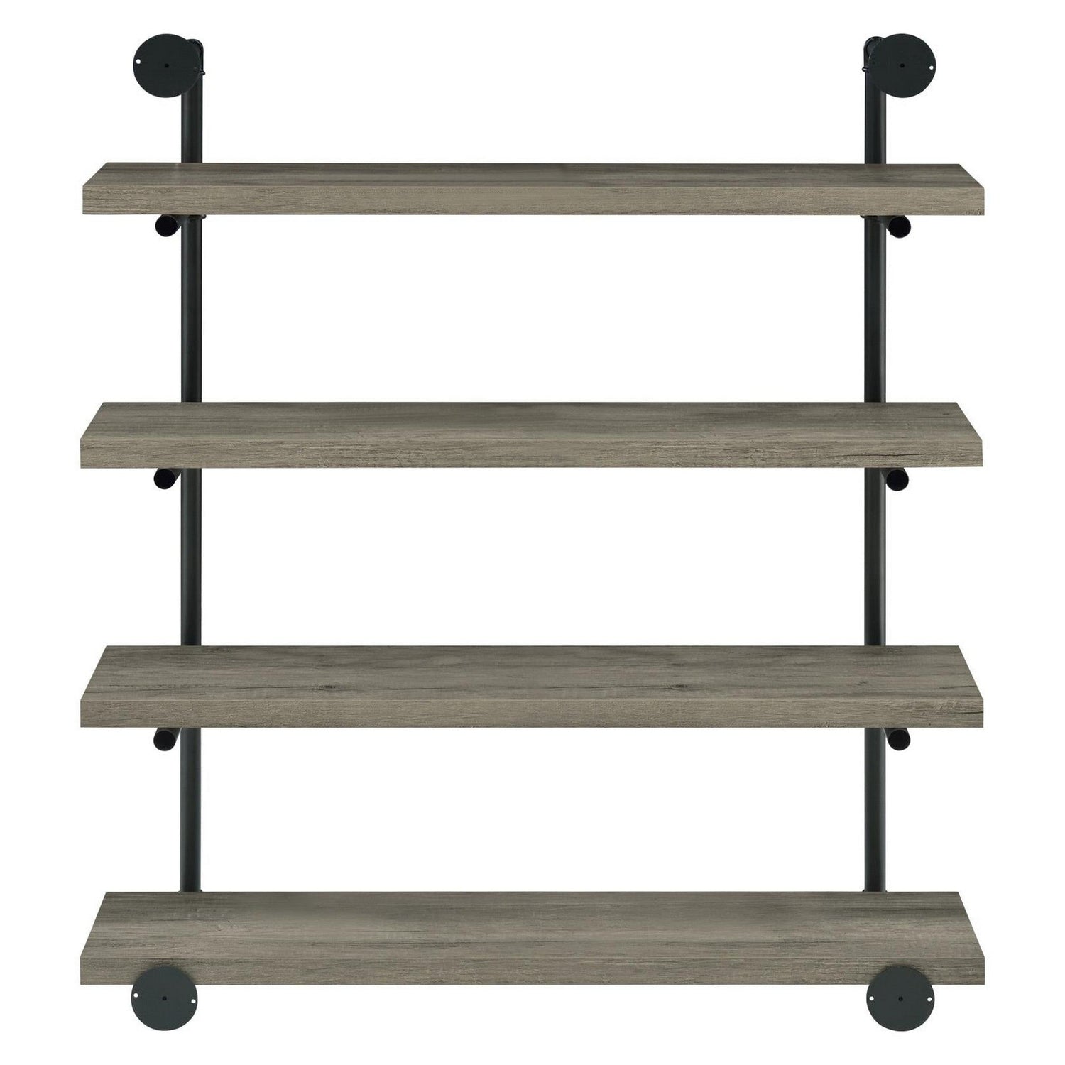 Elmcrest 40-inch Wall Shelf Black and Grey Driftwood 804427