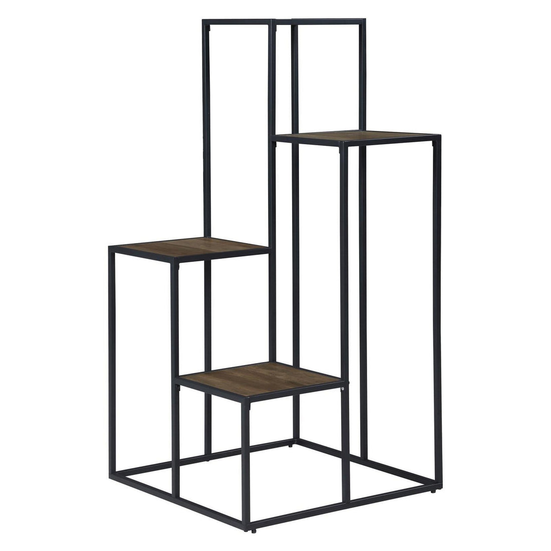 Rito 4-tier Display Shelf Rustic Brown and Black 805670