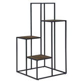 Rito 4-tier Display Shelf Rustic Brown and Black 805670