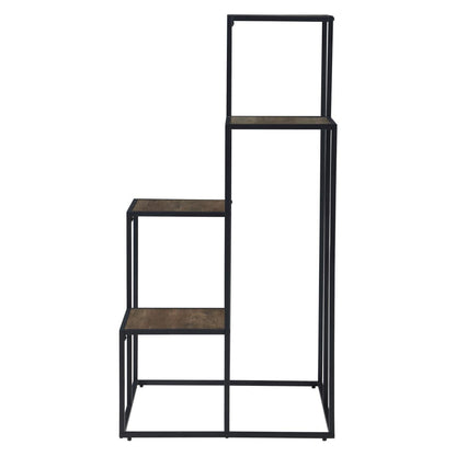 Rito 4-tier Display Shelf Rustic Brown and Black 805670