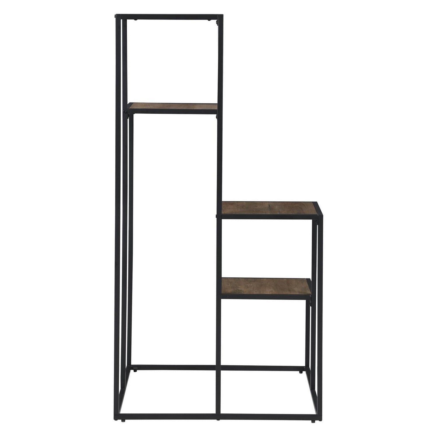 Rito 4-tier Display Shelf Rustic Brown and Black 805670