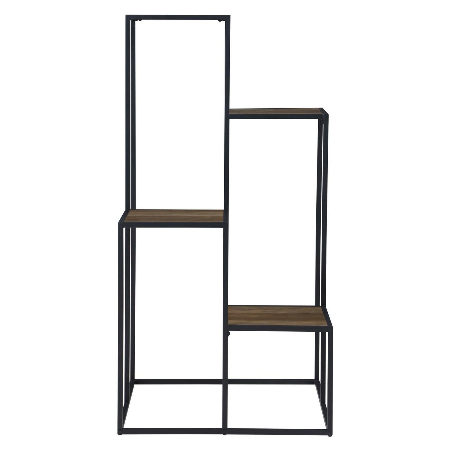 Rito 4-tier Display Shelf Rustic Brown and Black 805670