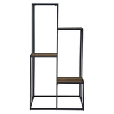 Rito 4-tier Display Shelf Rustic Brown and Black 805670