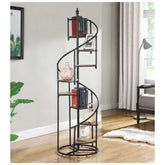 Roseglen 8-shelf Staircase Bookcase Rustic Brown and Black 805675