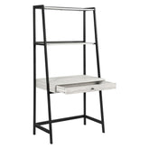 Pinckard 3-piece Ladder Desk Set Grey Stone Herringbone and Black 805801-S3