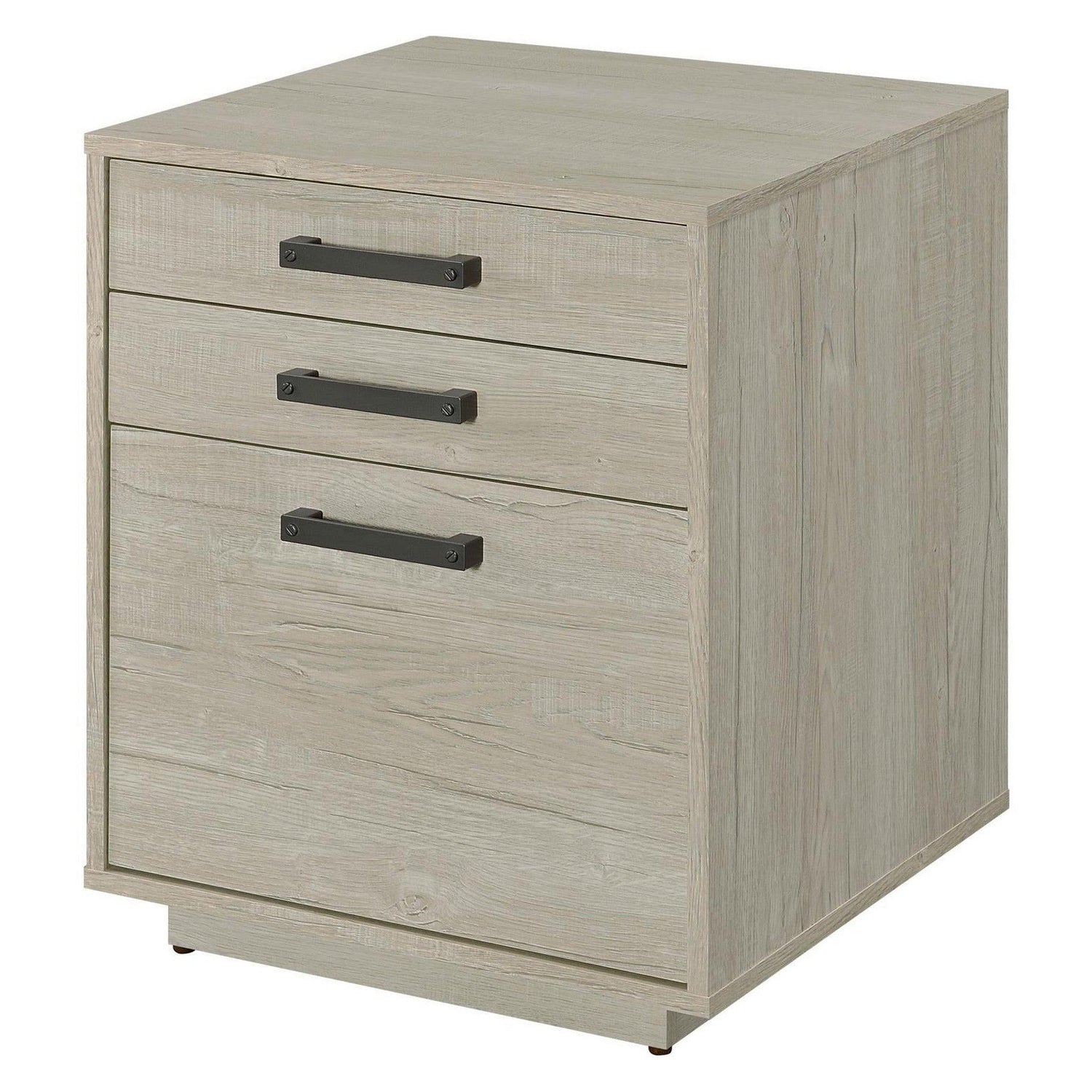 Loomis 3-drawer Square File Cabinet Whitewashed Grey 805882