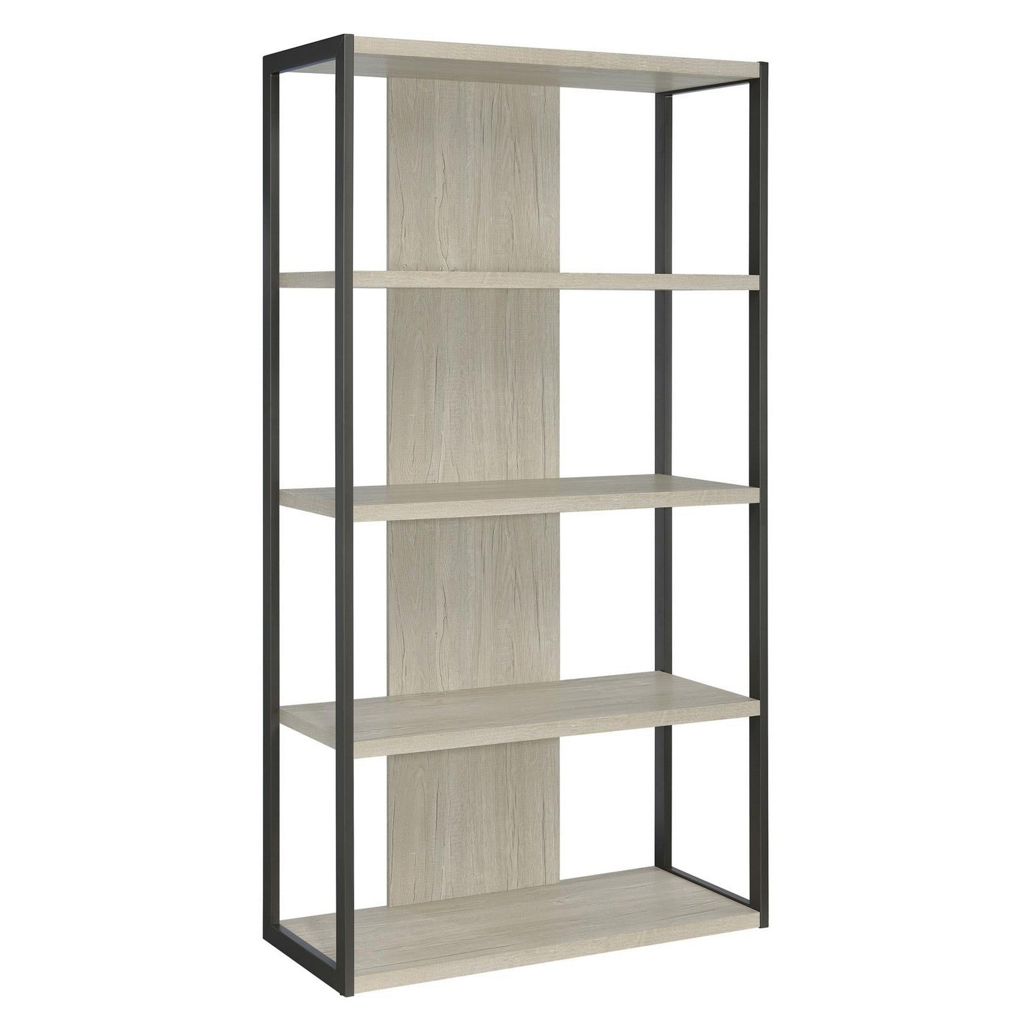 Loomis 4-shelf Bookcase Whitewashed Grey 805883