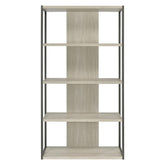 Loomis 4-shelf Bookcase Whitewashed Grey 805883