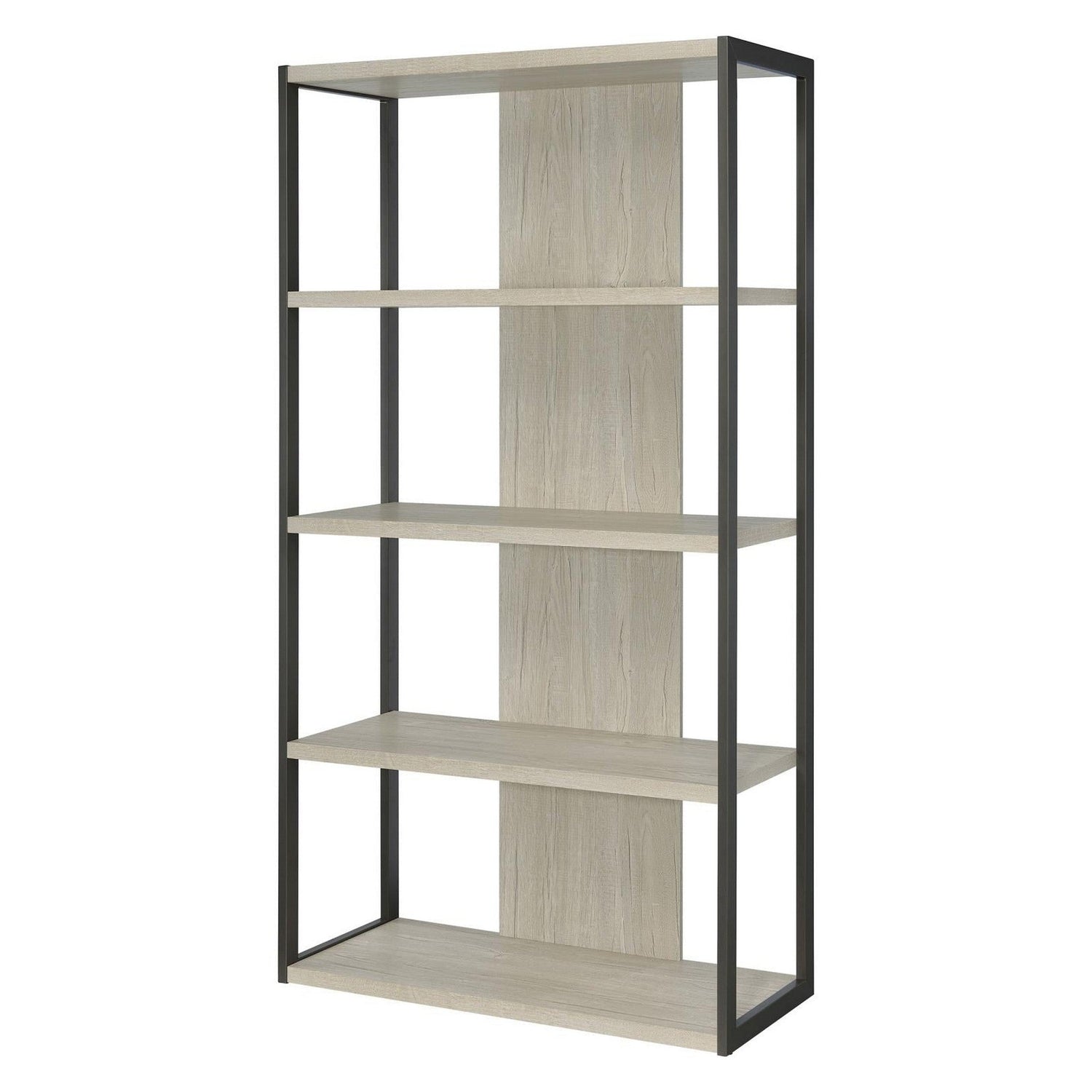 Loomis 4-shelf Bookcase Whitewashed Grey 805883