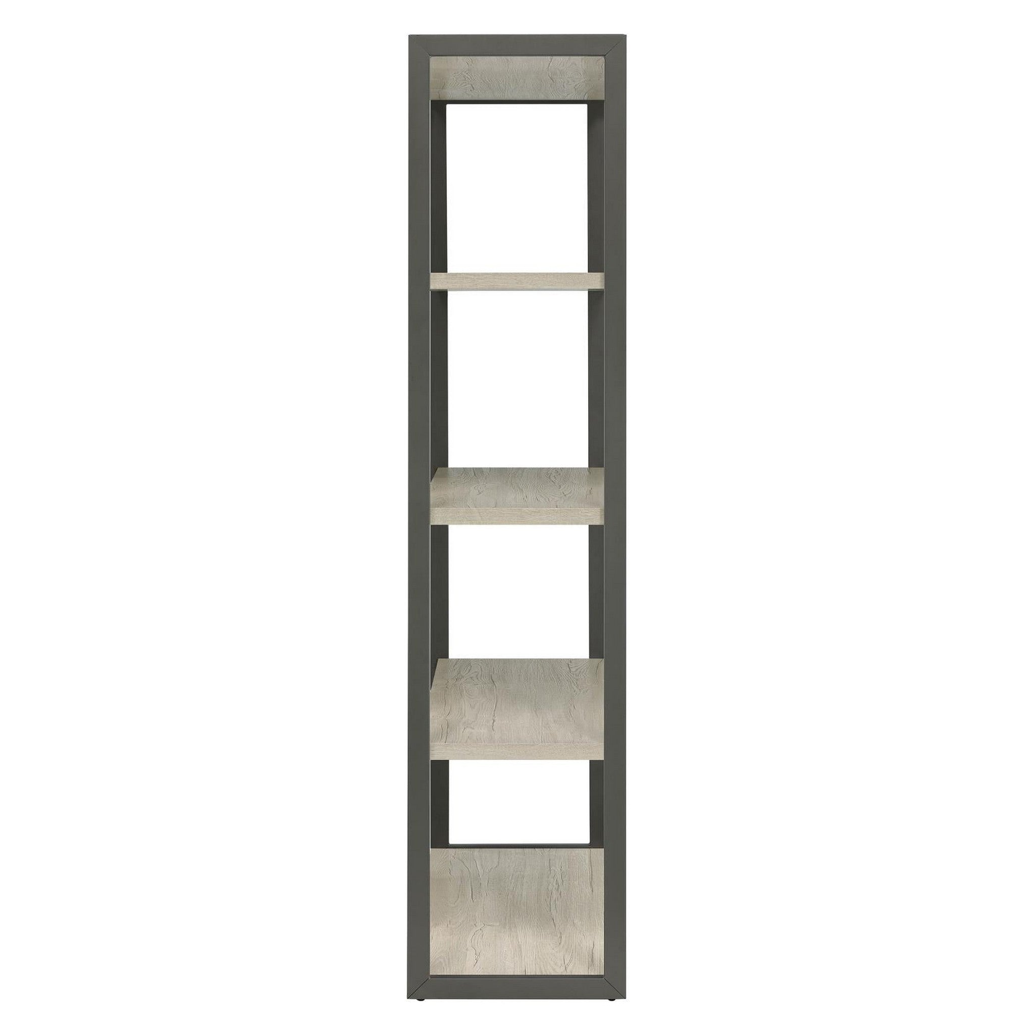 Loomis 4-shelf Bookcase Whitewashed Grey 805883