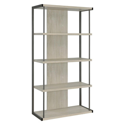 Loomis 4-shelf Bookcase Whitewashed Grey 805884