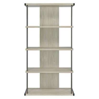 Loomis 4-shelf Bookcase Whitewashed Grey 805884