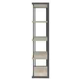 Loomis 4-shelf Bookcase Whitewashed Grey 805884