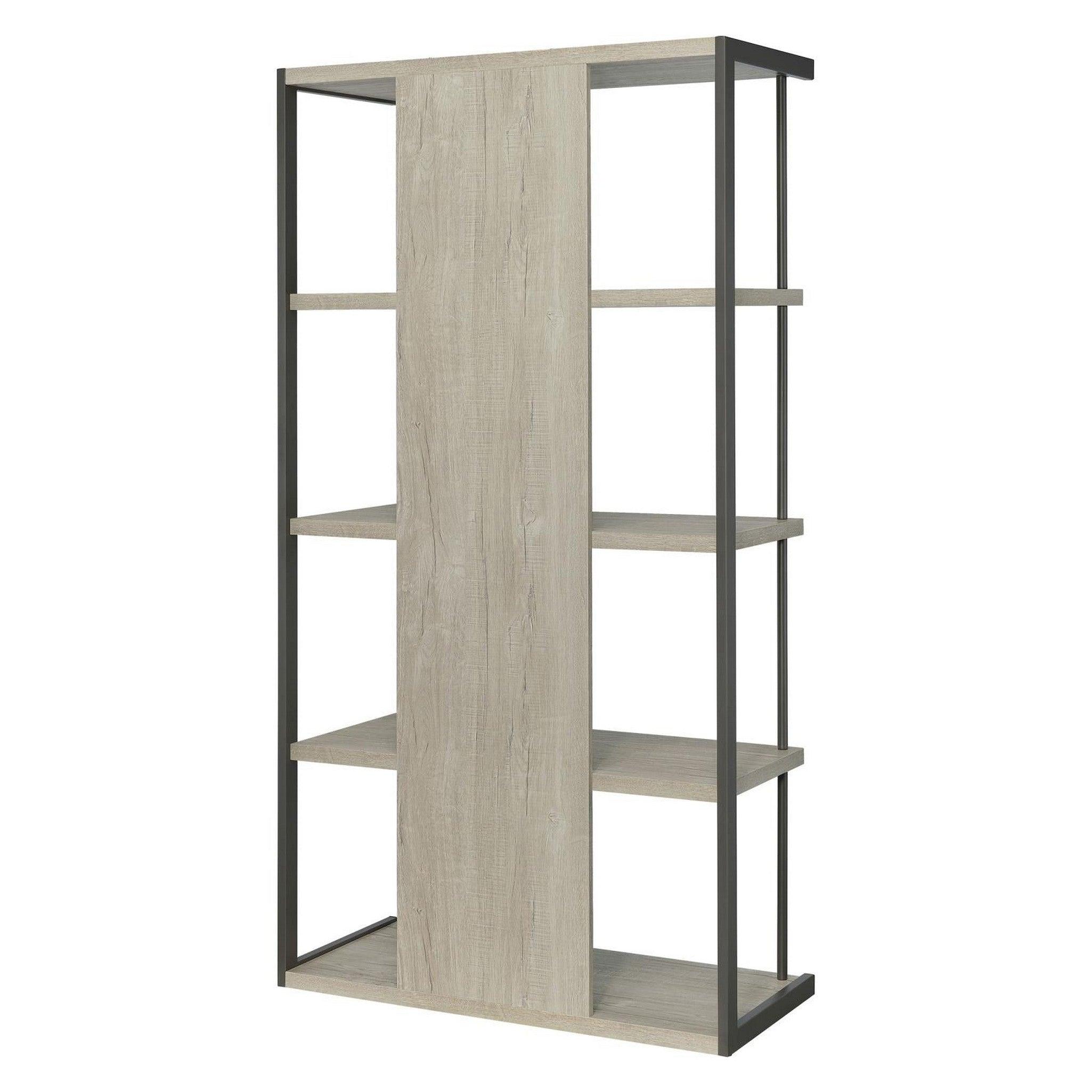 Loomis 4-shelf Bookcase Whitewashed Grey 805884