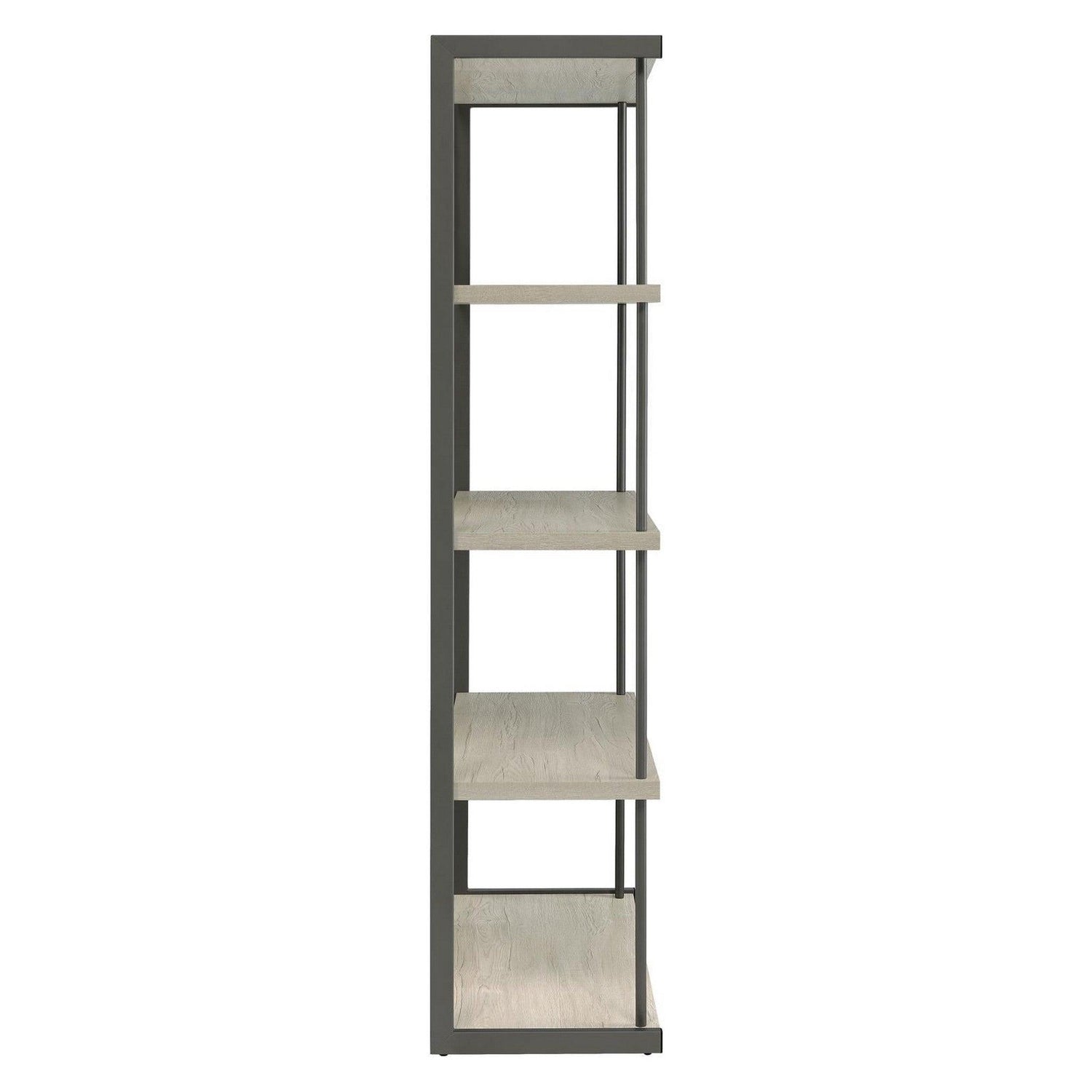 Loomis 4-shelf Bookcase Whitewashed Grey 805884