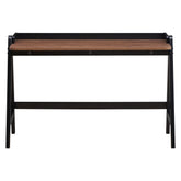 Raul Writing Desk Walnut and Black with USB ports 805926